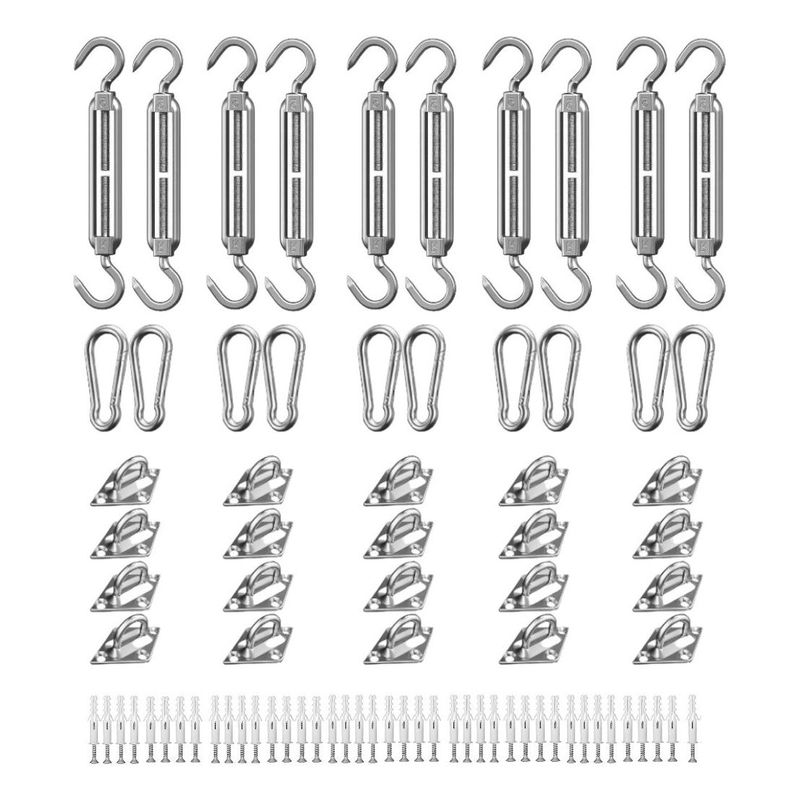 GENERICO - Kit de Anclaje de Acero Inoxidable para Toldo Vela