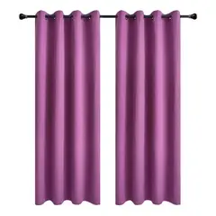 GENERICO - Cortinas de Tela Brocato Multicolor 2 Paños 140x220 cm