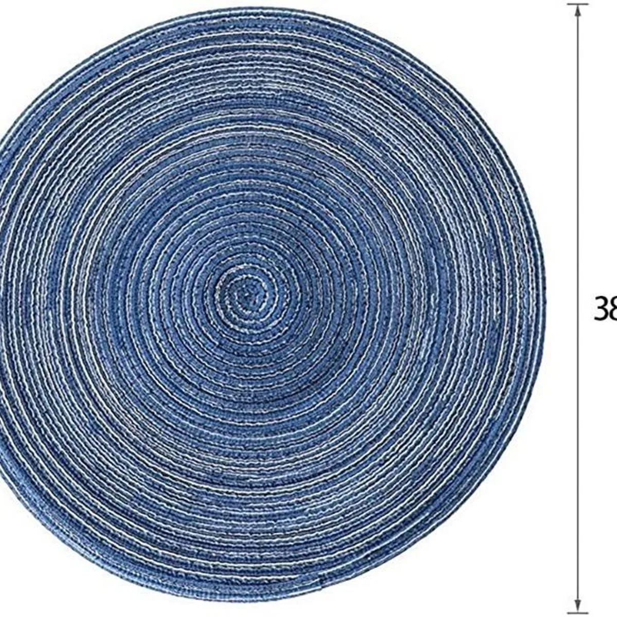 GENERICO - Set de 6 Individuales Trenzados Redondos de 38cm