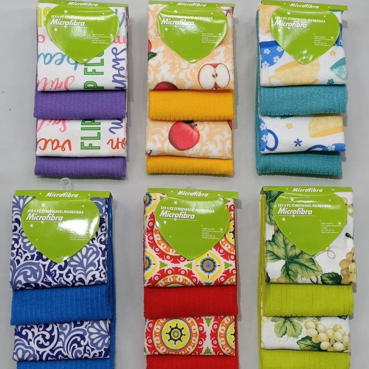 GENERICO - Set de 4 Paños de Cocina de Microfibra 40x60 cm