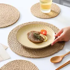 GENERICO - Set de 6 Individuales de Fibras Naturales Seagrass