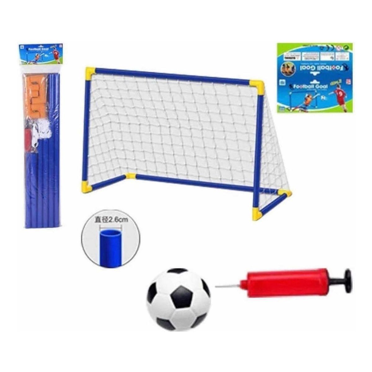 GENERICO - Mini Arco de Fútbol para Niños con Pelota y Bomba