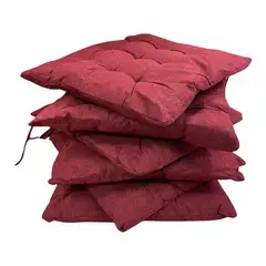 GENERICO - Pack de 6 Cojines Cuadrados de Lino para Sillas