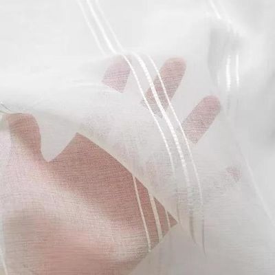 Imagen 2 del producto Visillo de Velo Lino Blanco - 2 Paños de 220x140 cm