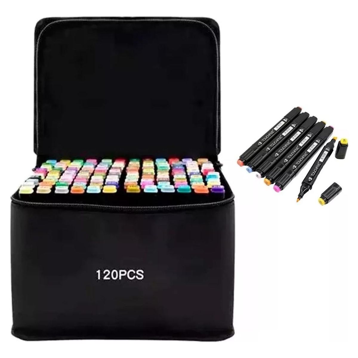GENERICO - Set de 120 Lápices Marcadores Doble Acuarelables