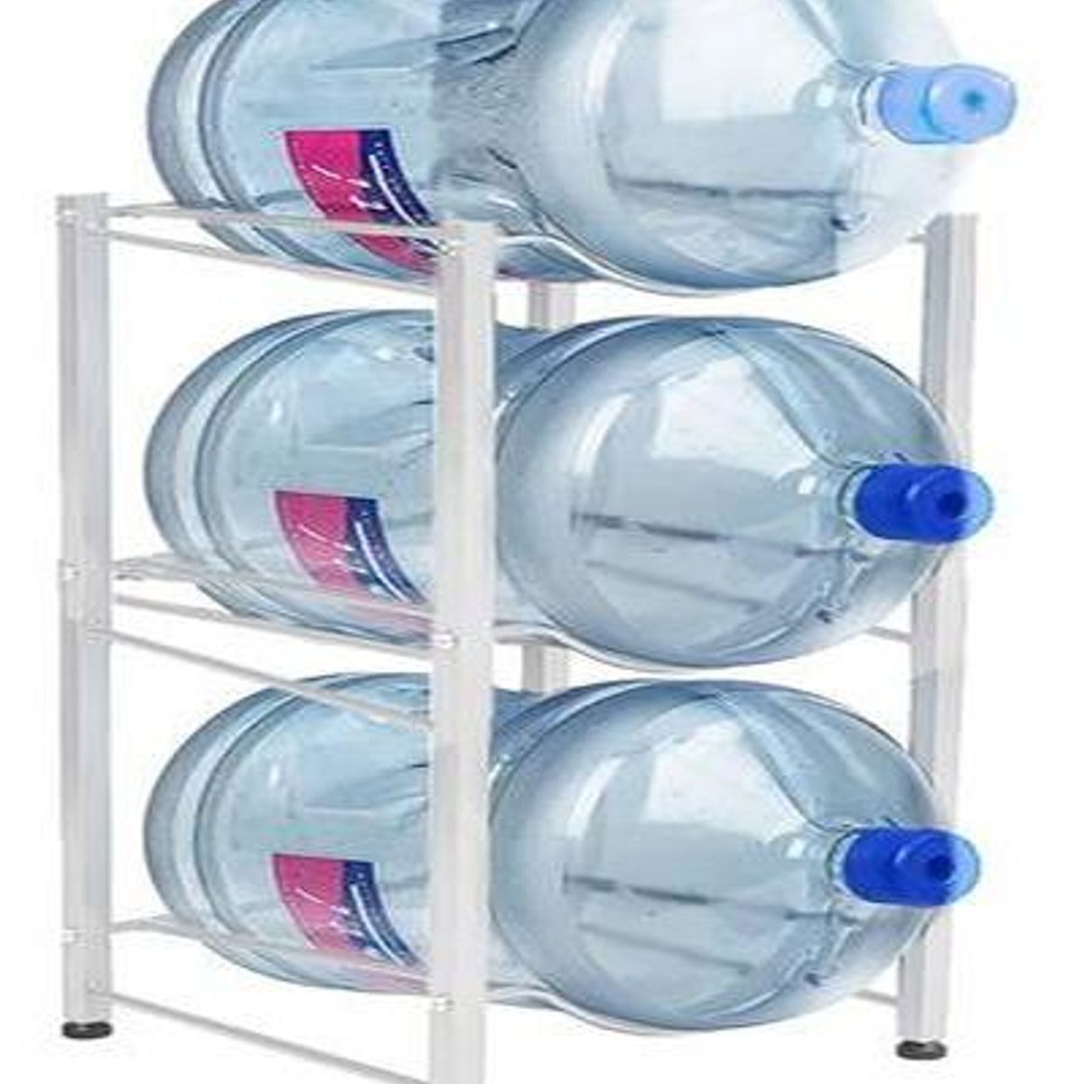 GENERICO - Estante Organizador para 3 Botellones de Agua 20L Color Blanco