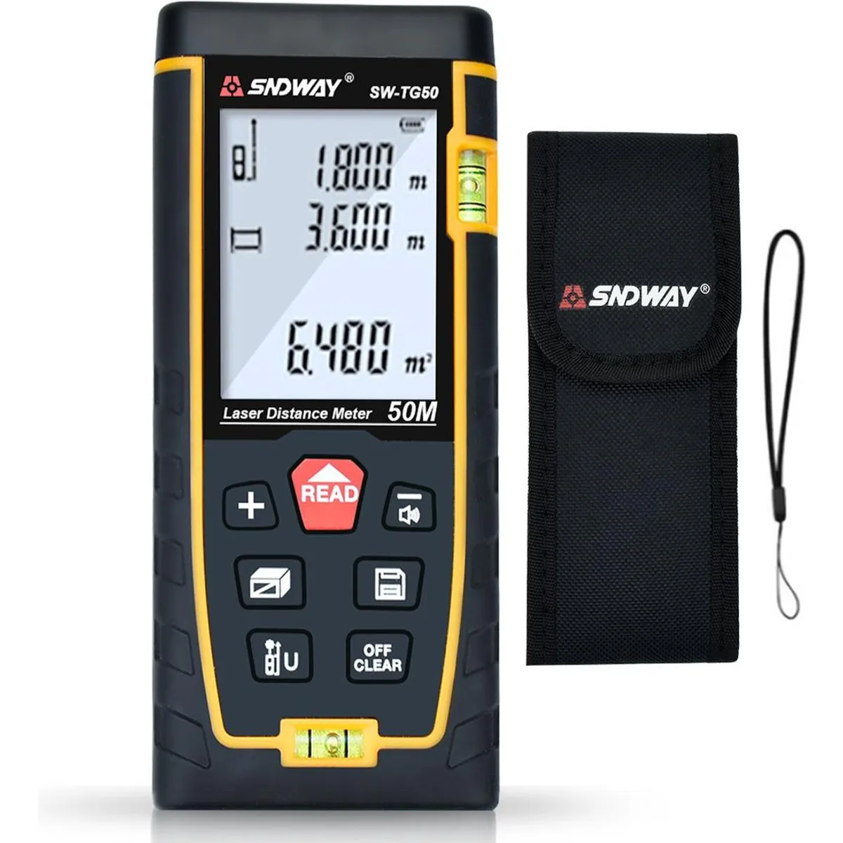 GENERICO - Telémetro Láser Digital de Mano de 50 Metros Precisión ±2 mm