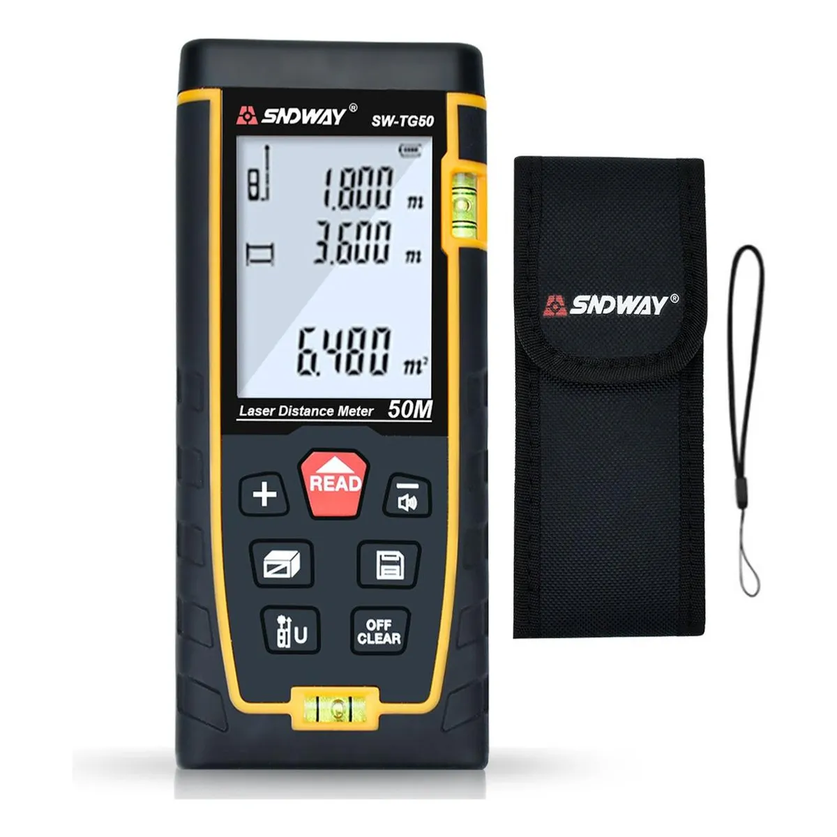 GENERICO - Telémetro Láser Digital de Mano de 50 Metros Precisión ±2 mm