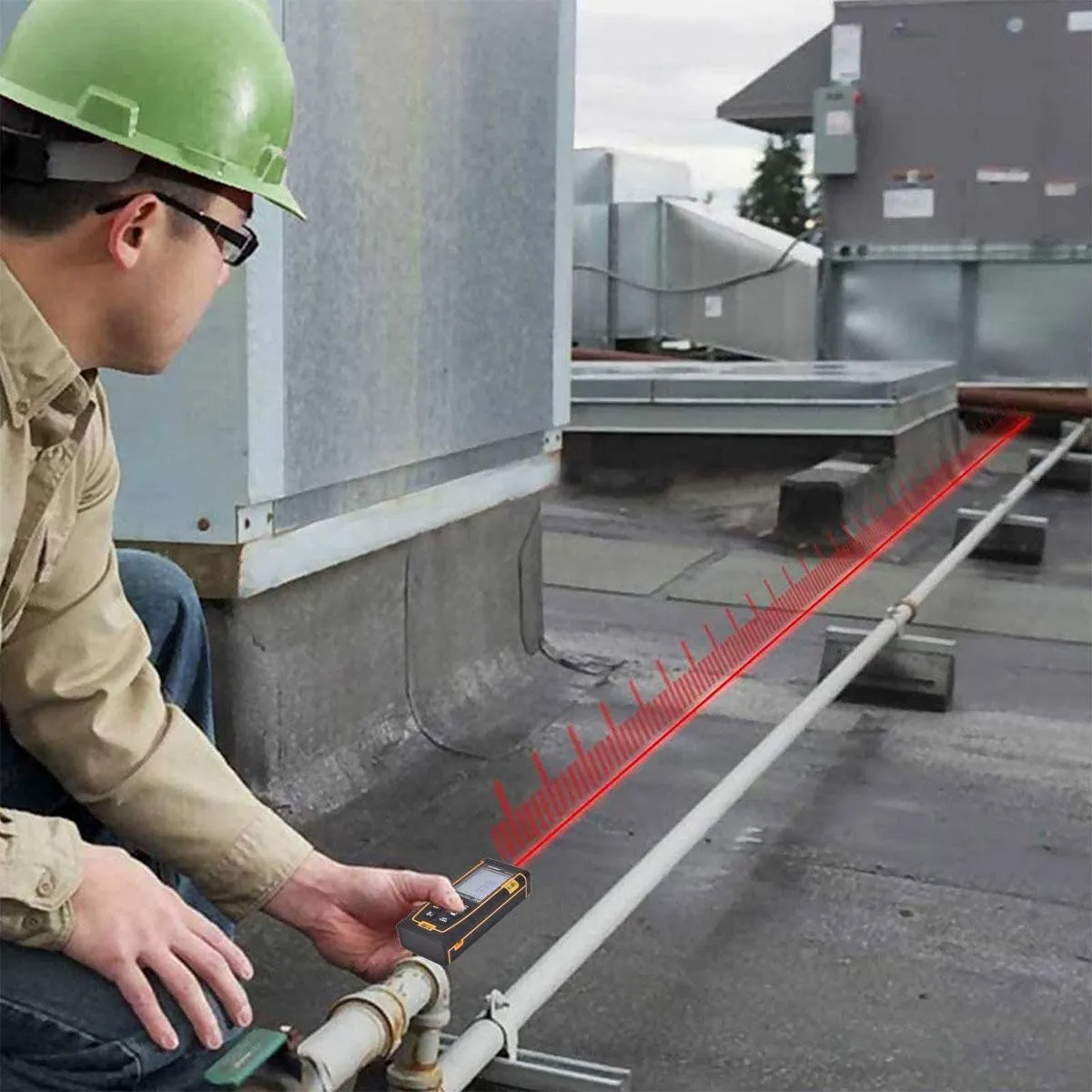 GENERICO - Telémetro Láser Digital de Mano de 50 Metros Precisión ±2 mm