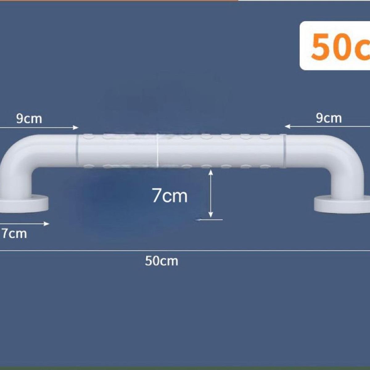 GENERICO - Pack de 2 Barras de Seguridad para Ducha y Baño 50 cm