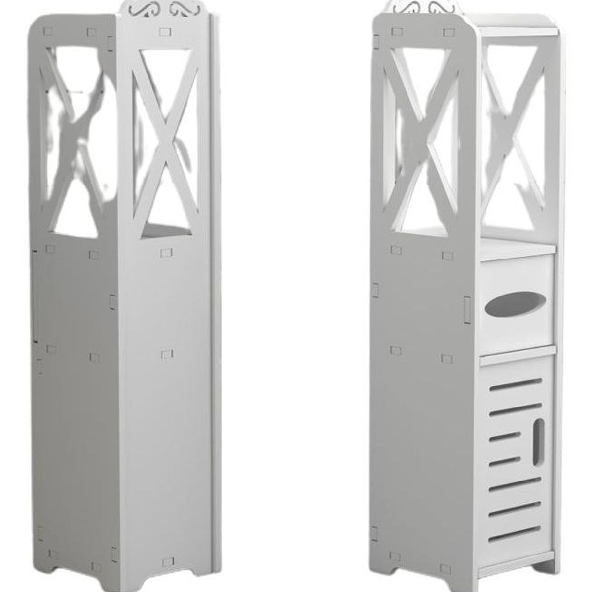 GENERICO - Estante Organizador de Baño Multiusos Blanco 80 cm