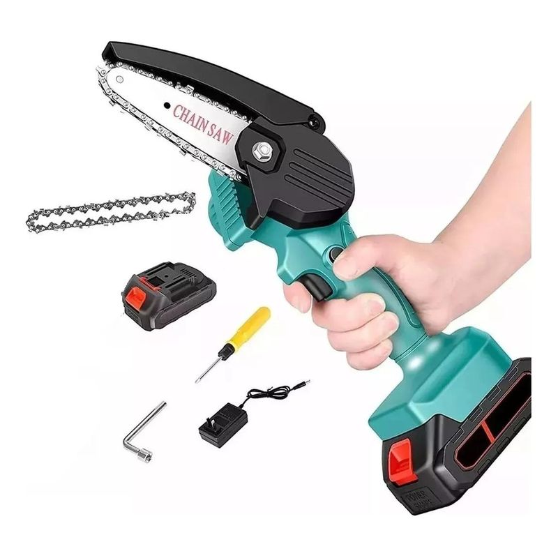 GENERICO - Motosierra Eléctrica Inalámbrica Portátil para Madera