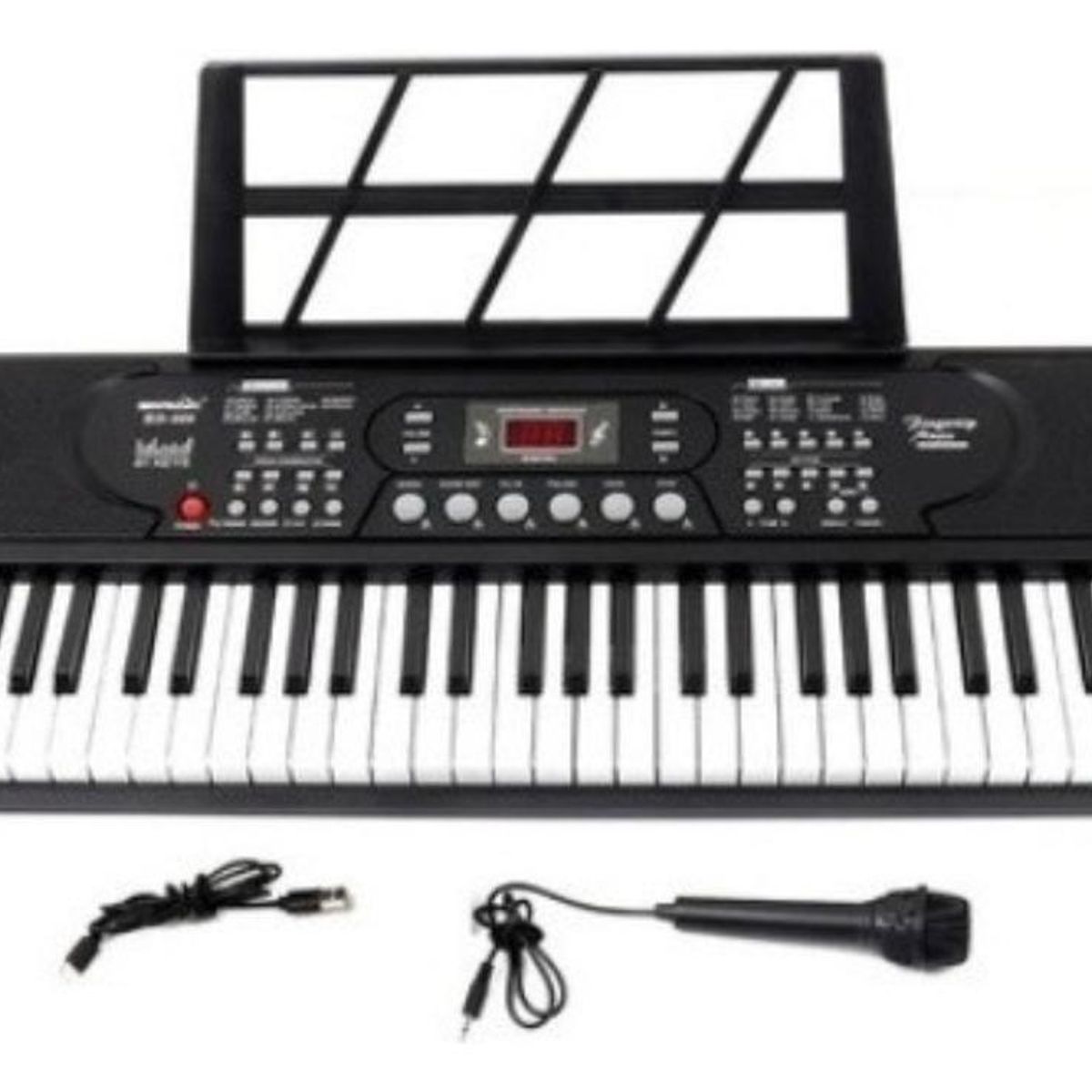 GENERICO - Teclado Musical Negro de 61 Teclas para Aprender