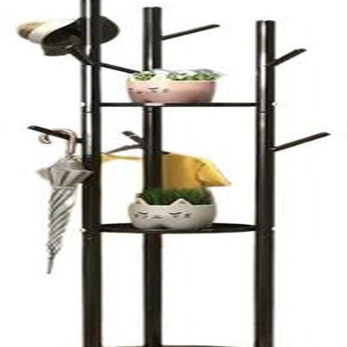 GENERICO - Perchero de Pie de Lujo Ligero con 3 Ganchos para Ropa