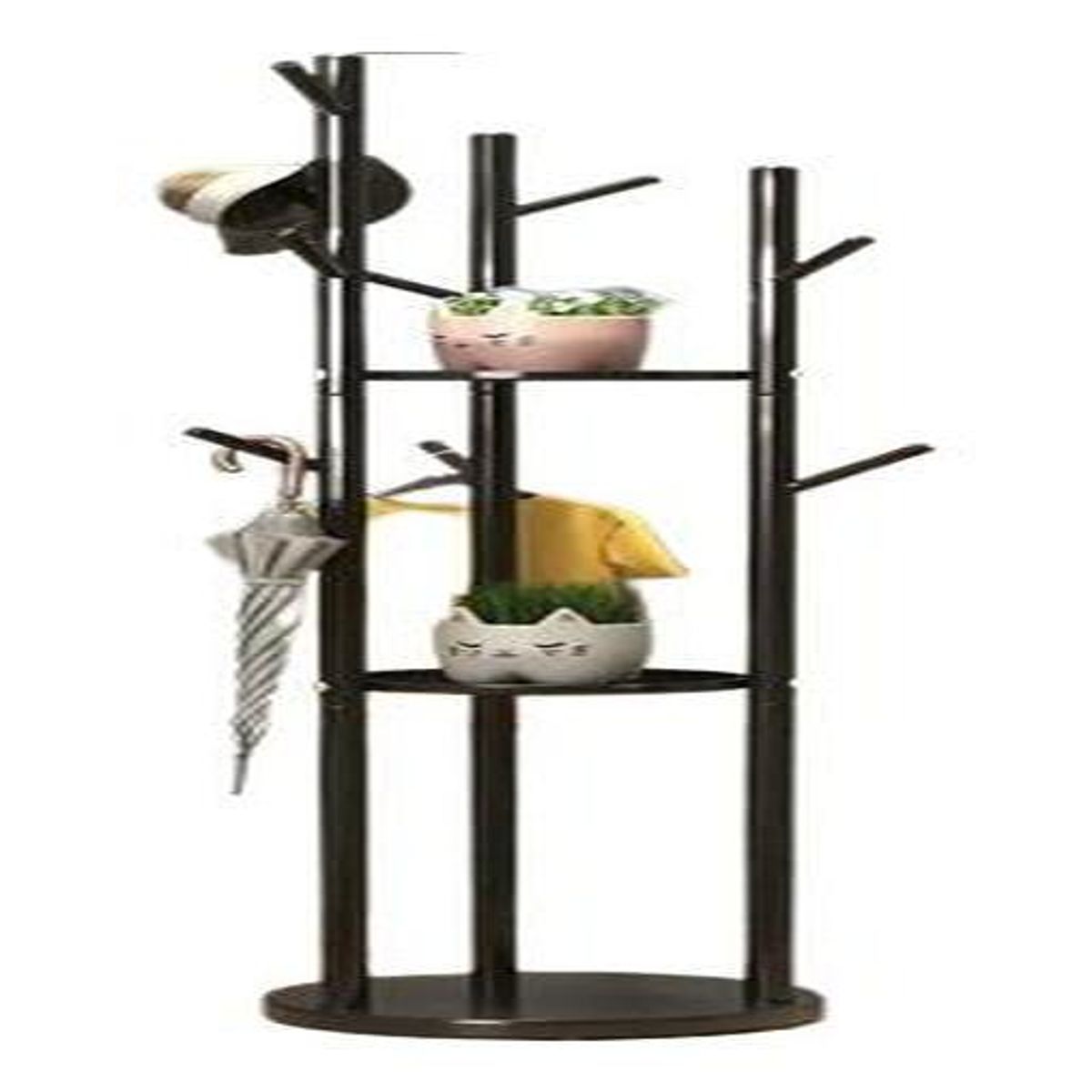 GENERICO - Perchero de Pie de Lujo Ligero con 3 Ganchos para Ropa