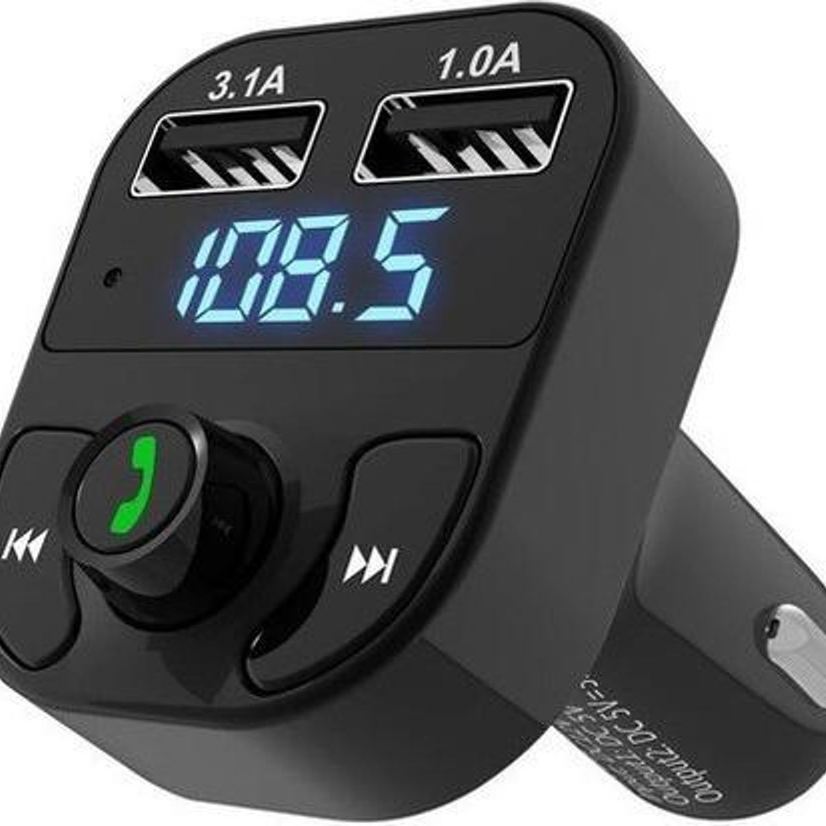 GENERICO - Transmisor Bluetooth FM y Cargador USB para Auto 31A