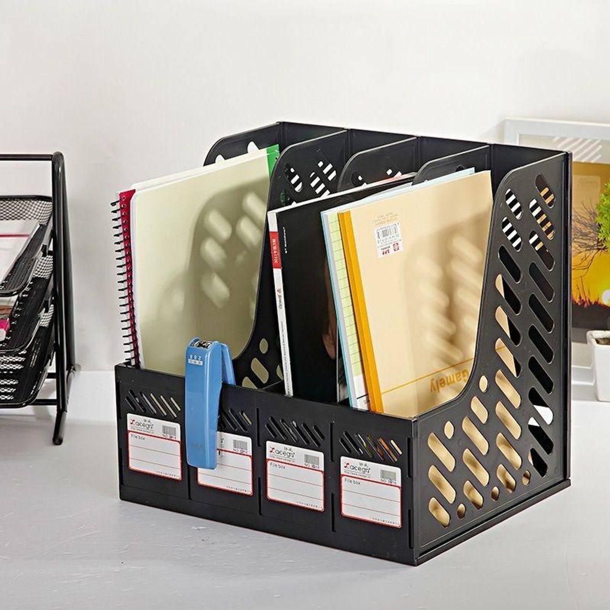 GENERICO - Bandeja Organizador de Documentos en Malla de 4 Niveles