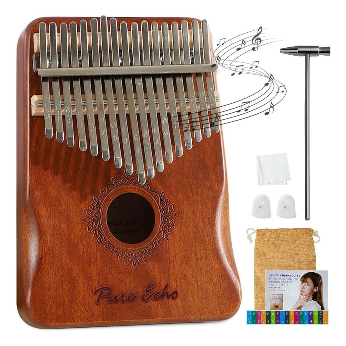 GENERICO - Kalimba Compacta de 17 Teclas - Sonido Atractivo