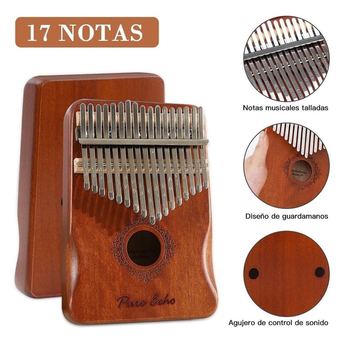 GENERICO - Kalimba Compacta de 17 Teclas - Sonido Atractivo