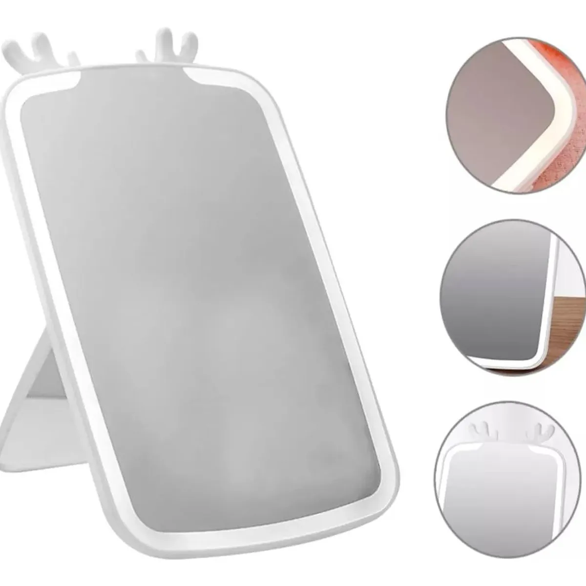 GENERICO - Espejo de Maquillaje Portátil LED Recargable con Luz