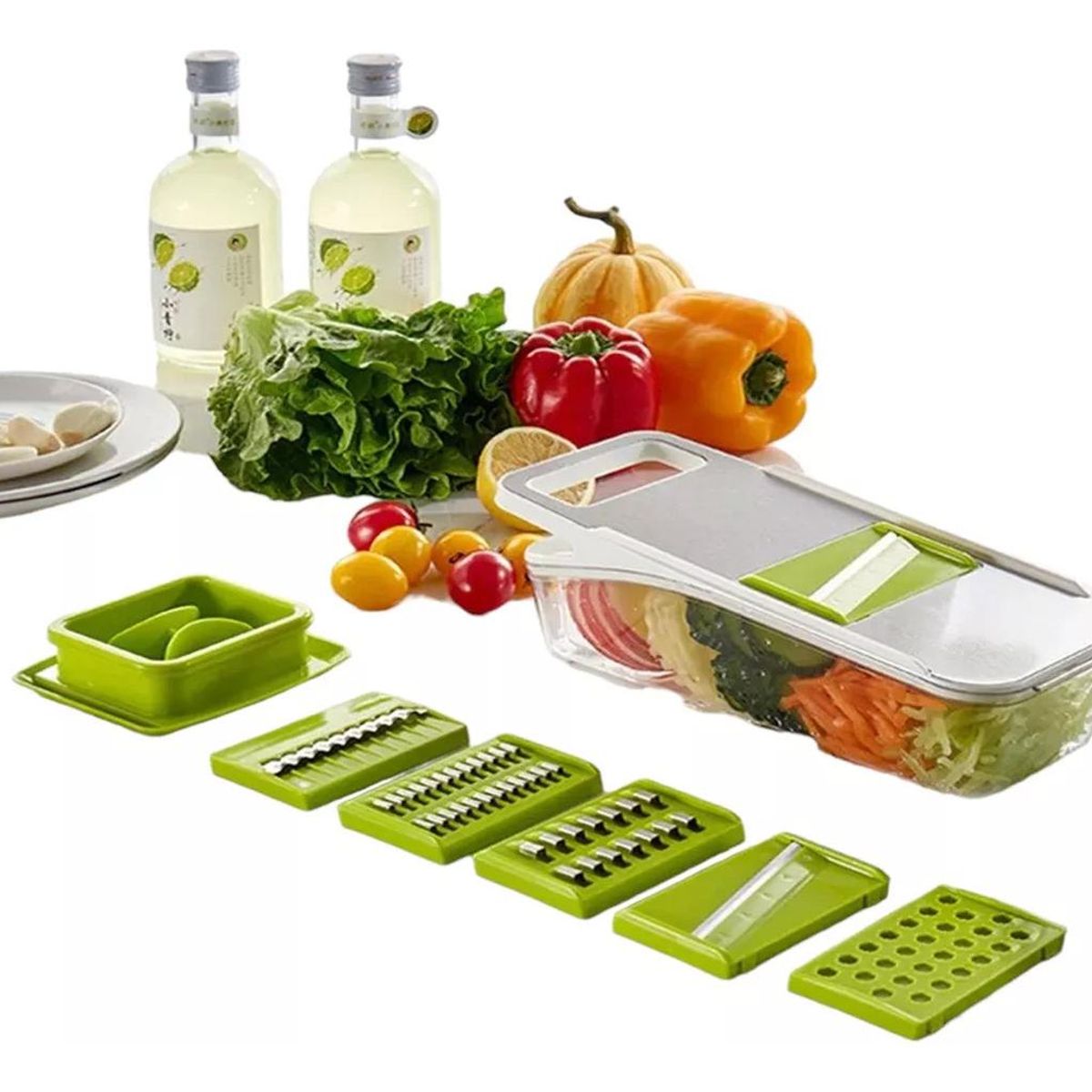 GENERICO - Picador Rallador Multiuso para Frutas y Verduras