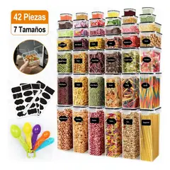 GENERICO - Set de 42 Recipientes Herméticos para Alimentos