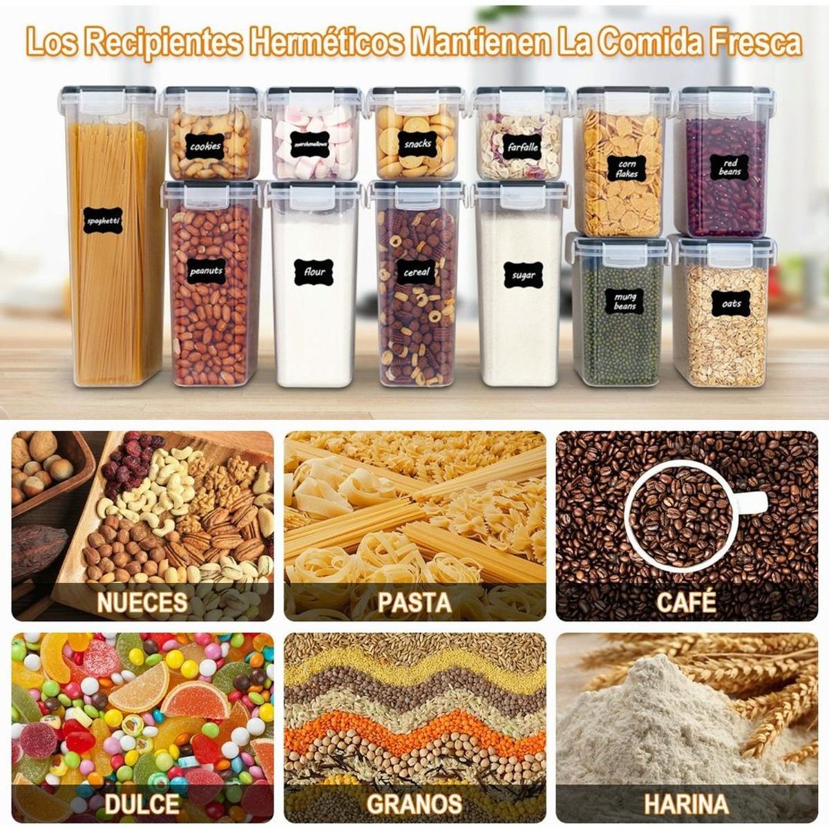 GENERICO - Set de 42 Recipientes Herméticos para Alimentos