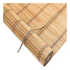 GENERICO - Cortina Roller de Bambú 90x180 cm Diseño Marrón y Beige