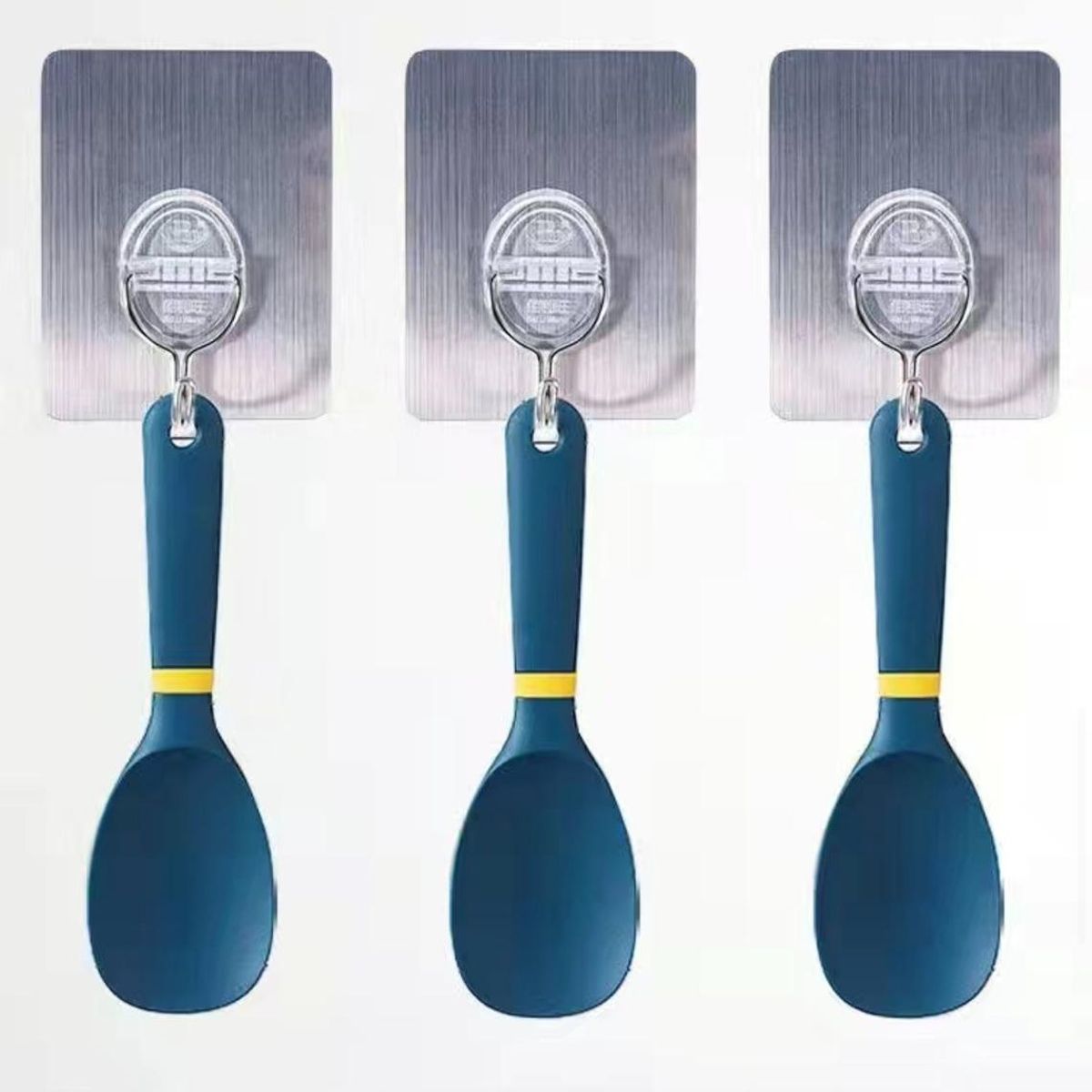 GENERICO - Pack de 2 Ganchos Adhesivos Metálicos para Pared