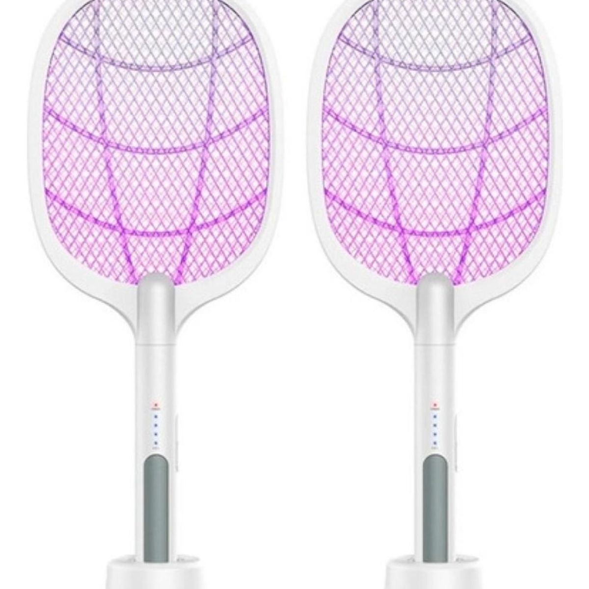 GENERICO - Pack de 2 Matamoscas Eléctricos Recargables USB 3000V