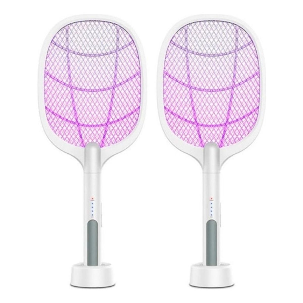 GENERICO - Pack de 2 Matamoscas Eléctricos Recargables USB 3000V