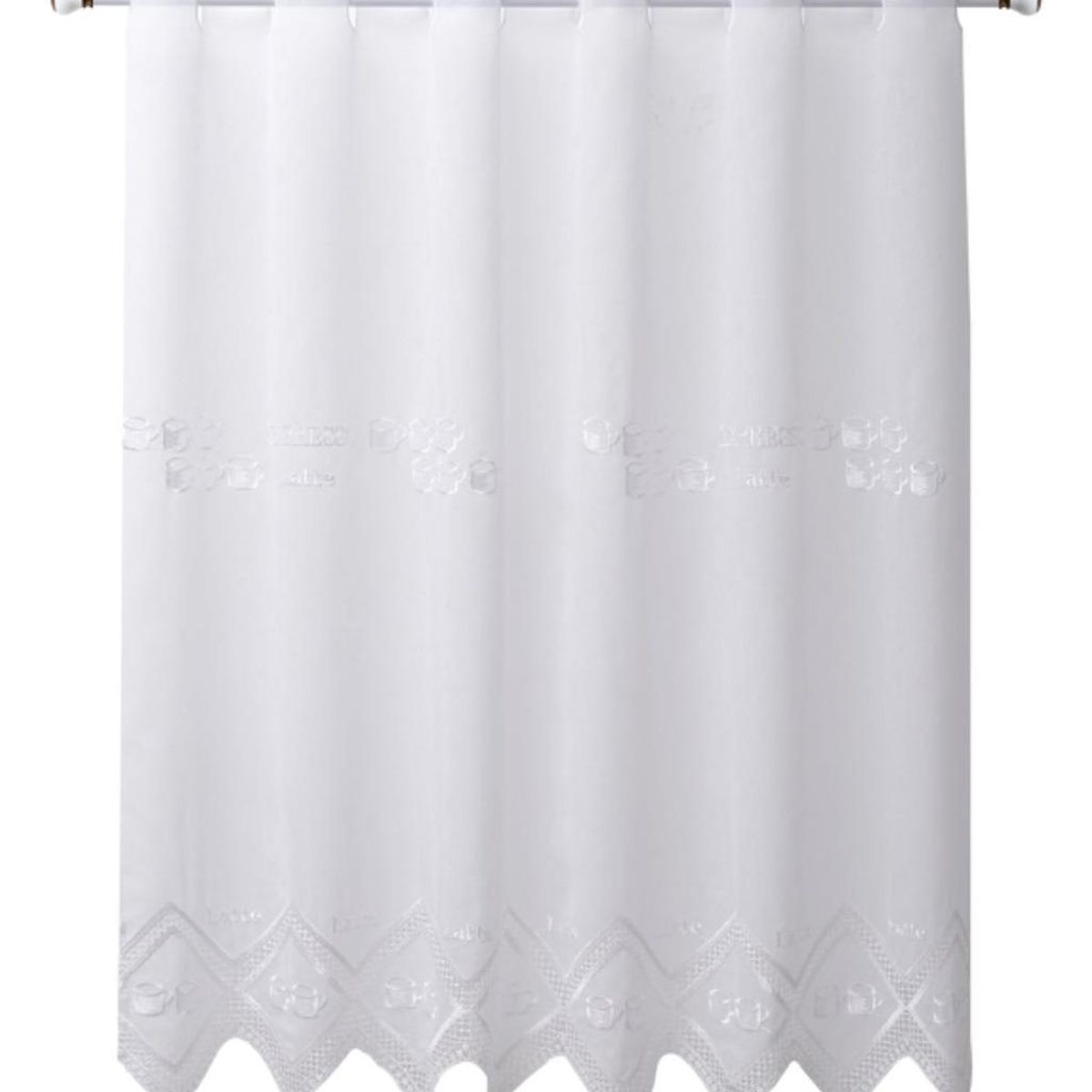 GENERICO - Cortina Velo de Cocina Color Café 115x150 cm