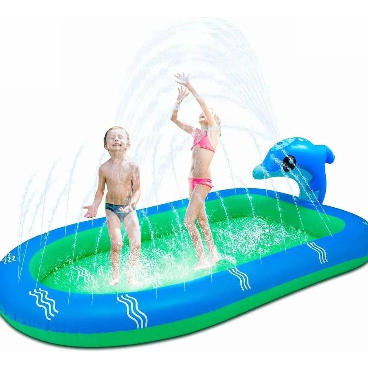 GENERICO - Piscina Inflable Infantil 170x110x45 cm con Chorro de Agua