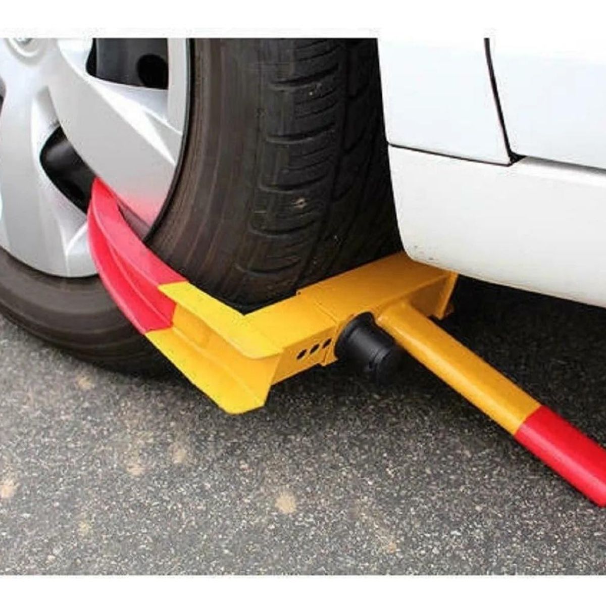 GENERICO - Traba de Rueda Antirrobo Universal para Autos y Motos