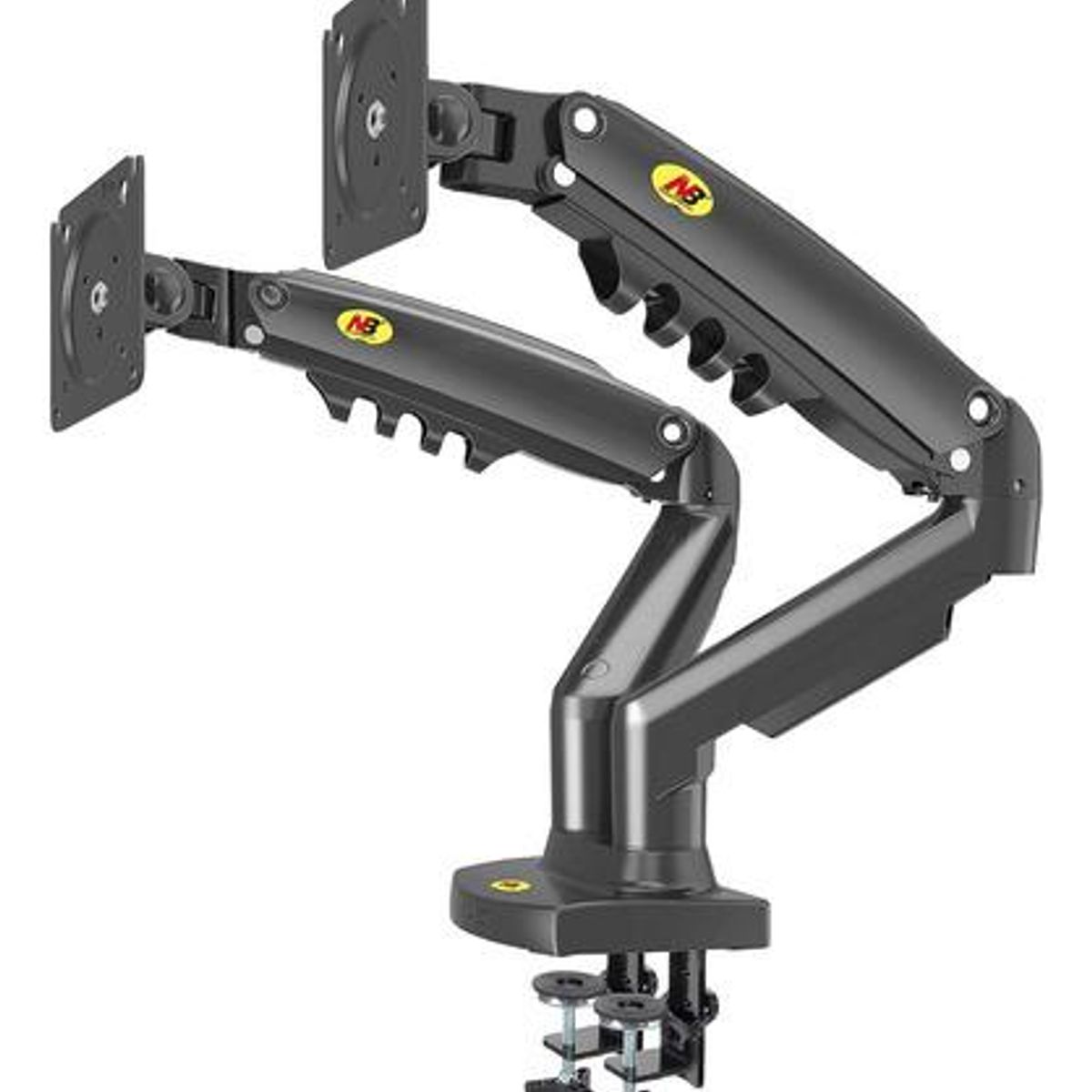 GENERICO - Soporte Ergonómico de Mesa con 2 Brazos para Monitores de 17-27"