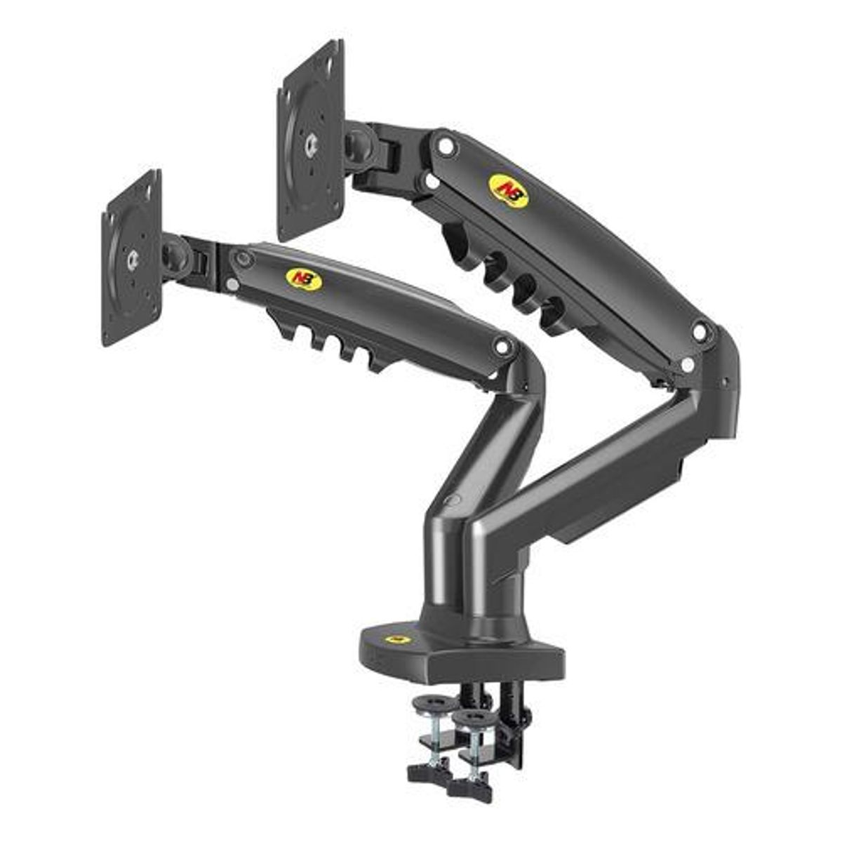 GENERICO - Soporte Ergonómico de Mesa con 2 Brazos para Monitores de 17-27"