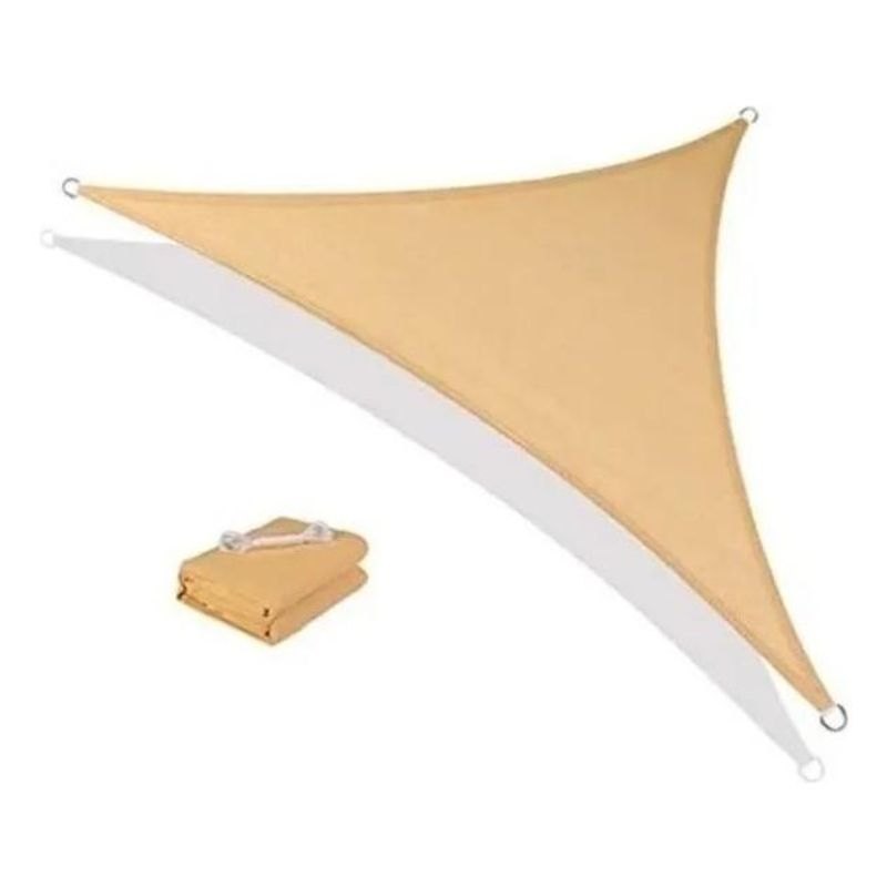GENERICO - Pack de 3 Velas Sombra Impermeables 5x5m Triangulares