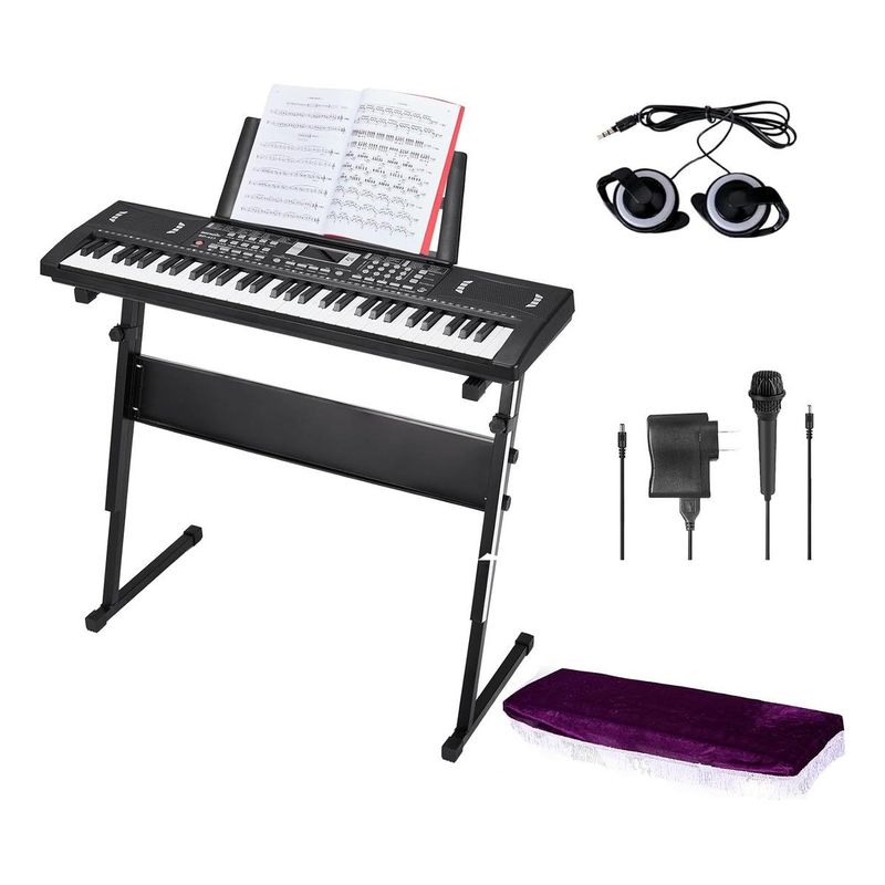 GENERICO - Teclado Musical Portátil de 61 Teclas con Accesorios.