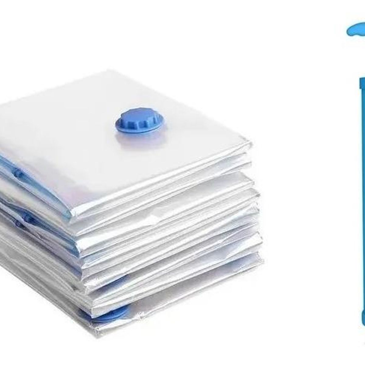 GENERICO - Juego de 12 Bolsas Organizadoras al Vacío con Bomba Manual