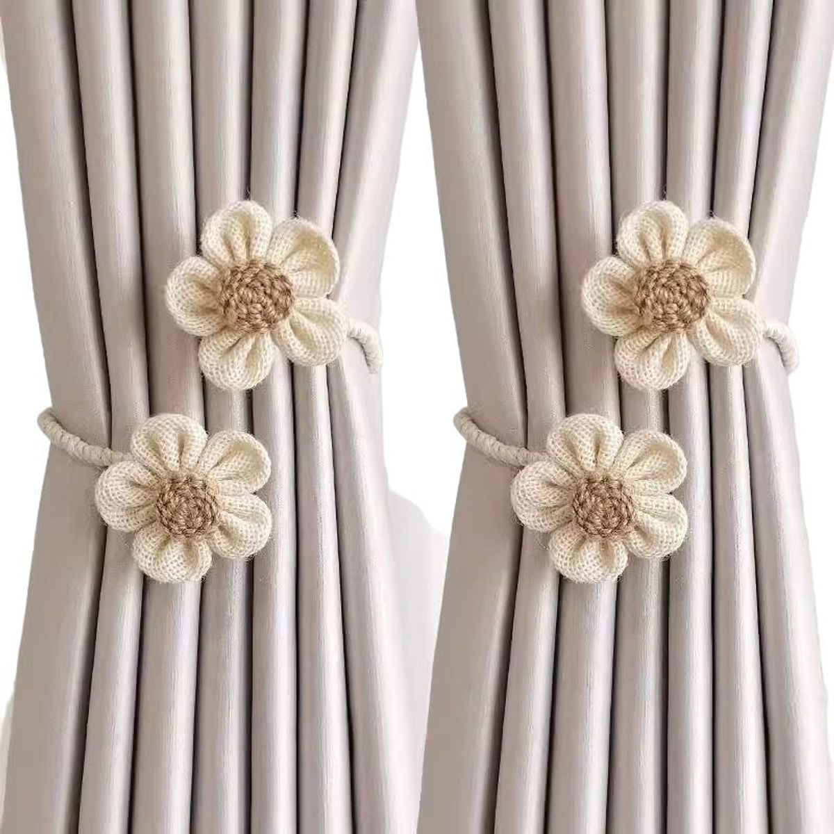 GENERICO - Abrazaderas para Cortinas Magnéticas 2 Piezas Flexibles