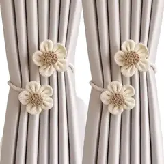 GENERICO - Abrazaderas para Cortinas Magnéticas 2 Piezas Flexibles