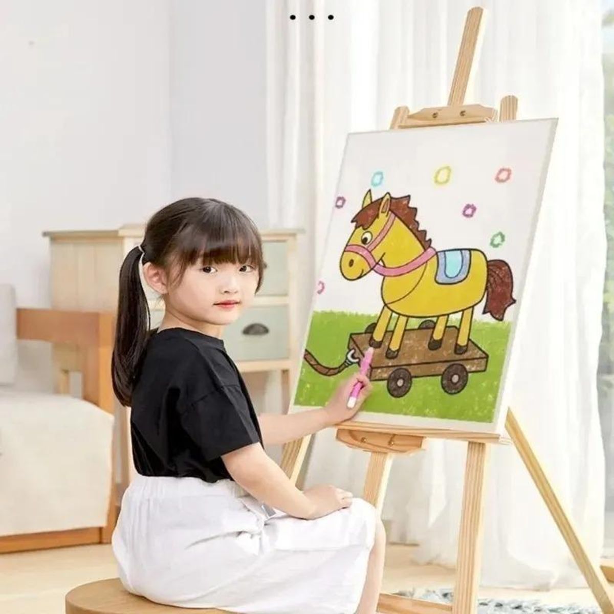 GENERICO - Atril Caballete de Pintura Ajustable de Madera - 120 mts