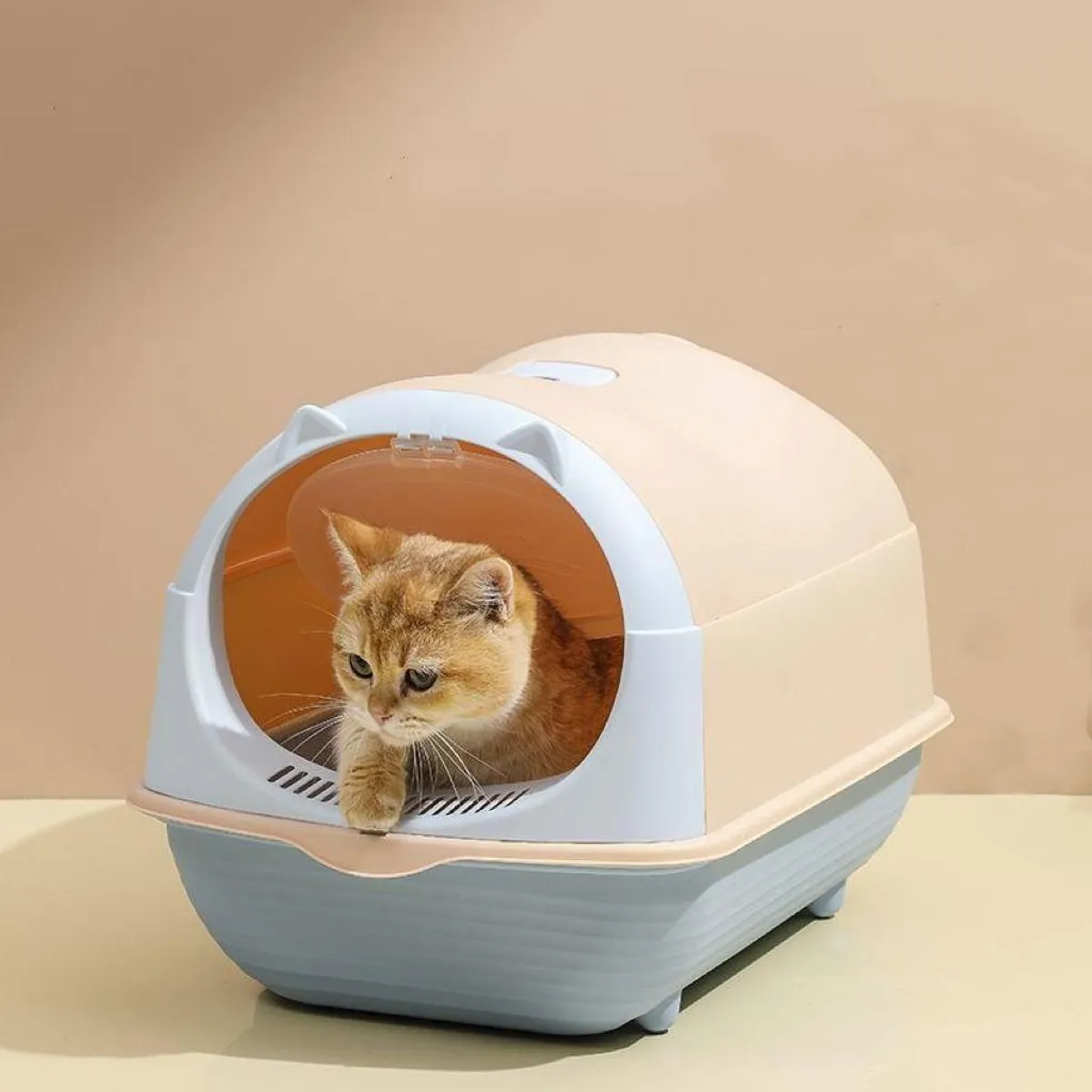 GENERICO - Caja de Arena Cerrada para Gatos con Pala y Filtro
