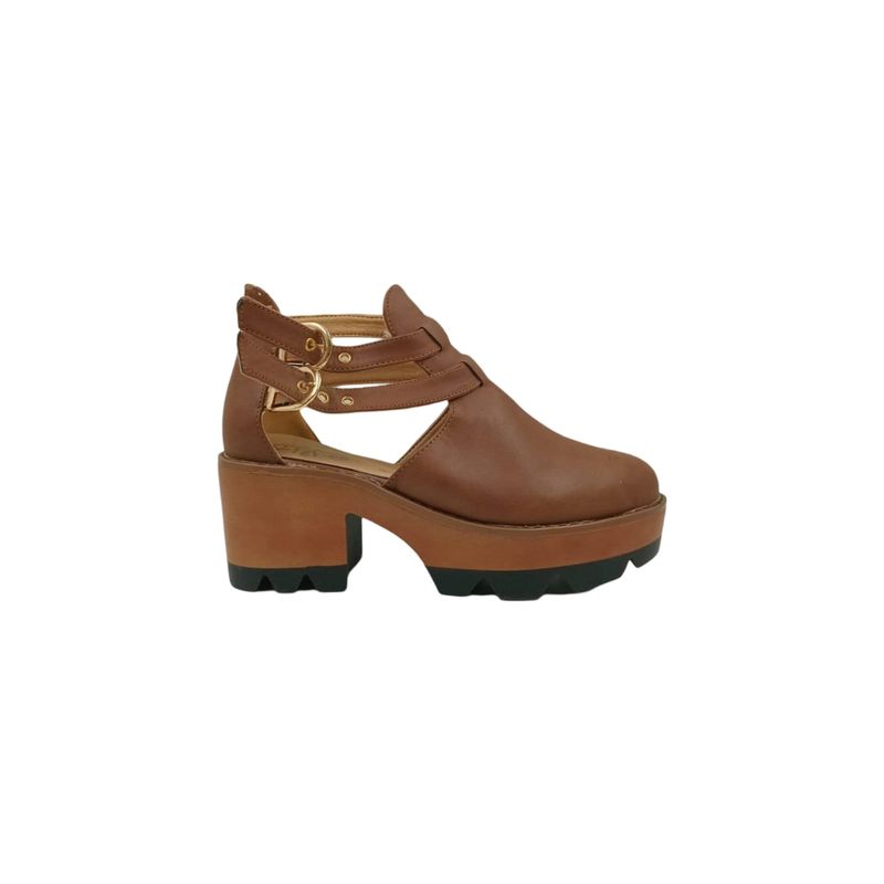 HERIEL - Zapato Café Plataforma Mujer