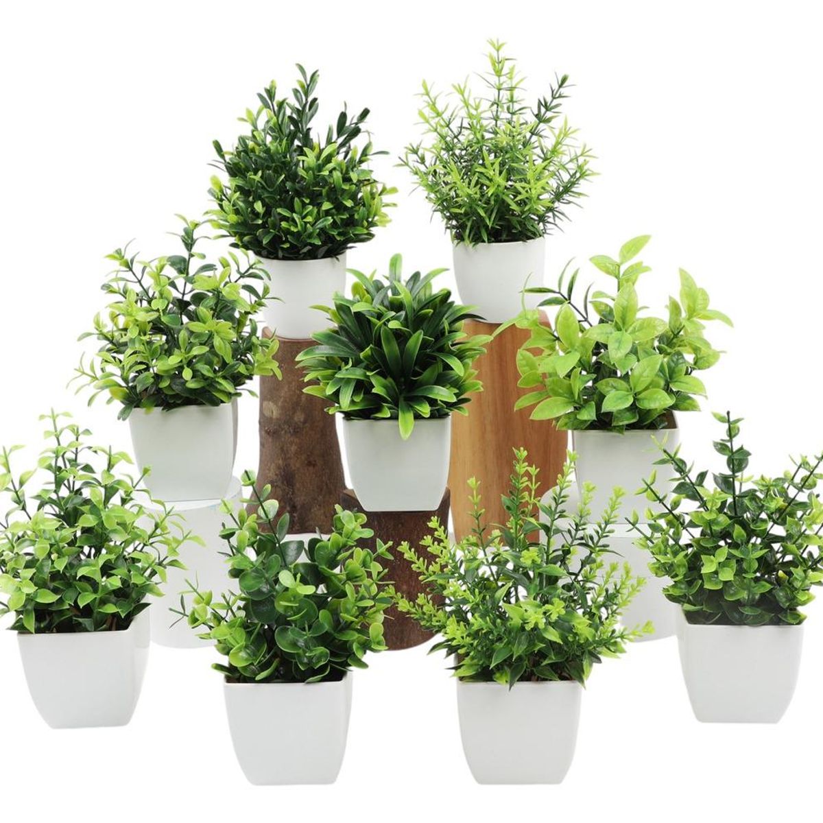 GENERICO - Set de 5 Plantas Artificiales para Decoración del Hogar