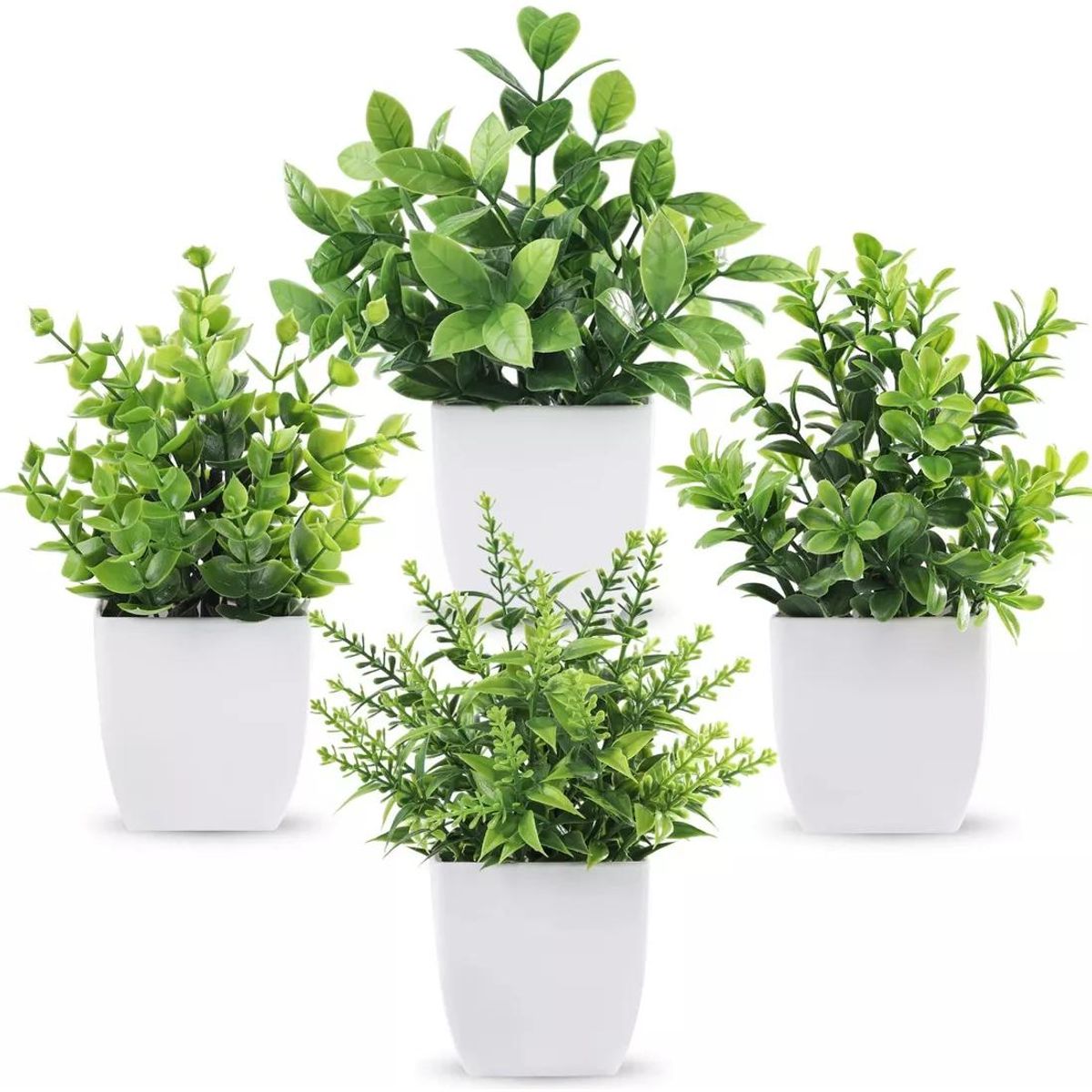 GENERICO - Set de 5 Plantas Artificiales para Decoración del Hogar