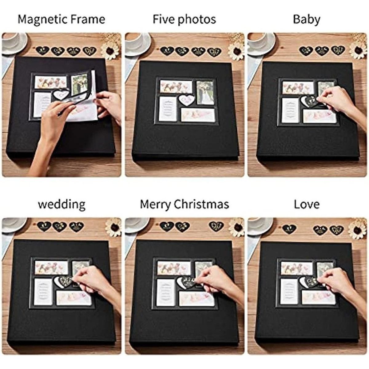 GENERICO - Álbum de Boda Familiar Grande para 600 Fotos 4x6