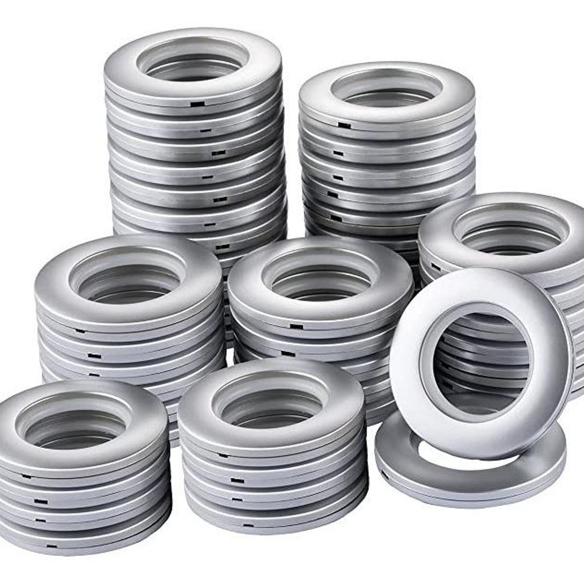 GENERICO - Pack de 60 Argollas para Cortina de Plástico ABS