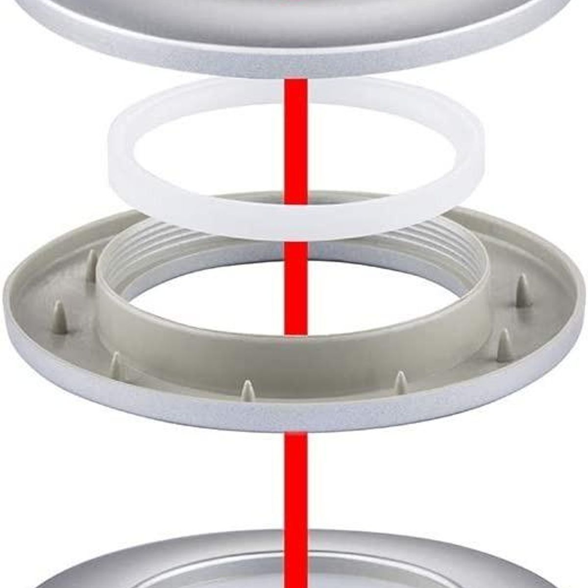 GENERICO - Pack de 60 Argollas para Cortina de Plástico ABS