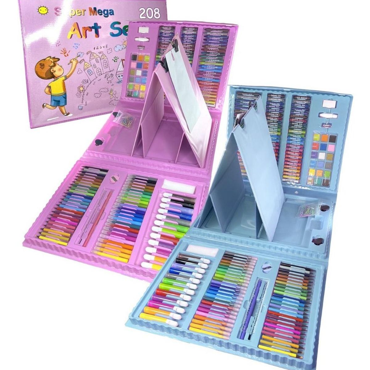 GENERICO - Set Creativo Infantil Portátil de 208 Piezas